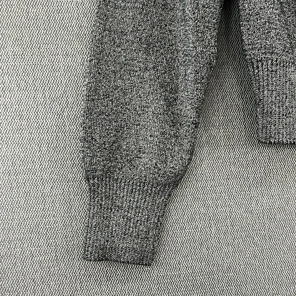 Forever 21 Cowl Neck Long Sleeve Cropped Silver Yarn Knit Sparkly Sweater Size M - Picture 6 of 8